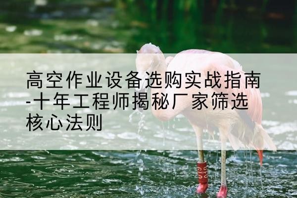 文安剪叉式升降机厂家-高空作业设备选购实战指南-十年工程师揭秘厂家筛选核心法则